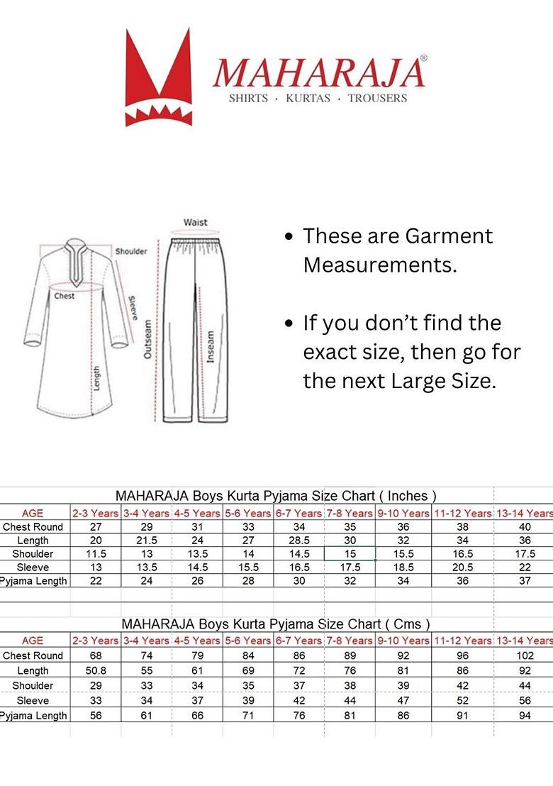 Turquoise Blue Embroidered Blended Kurta Set For Boys - Indya