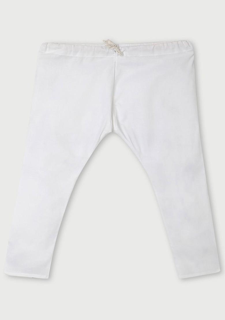 Orange Embroidered Blended Kurta Set For Boys - Indya