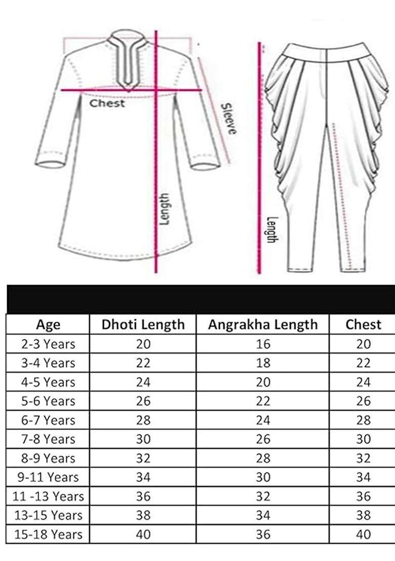 Red Embroidered Blended Kurta Dhoti Set For Boys - Indya
