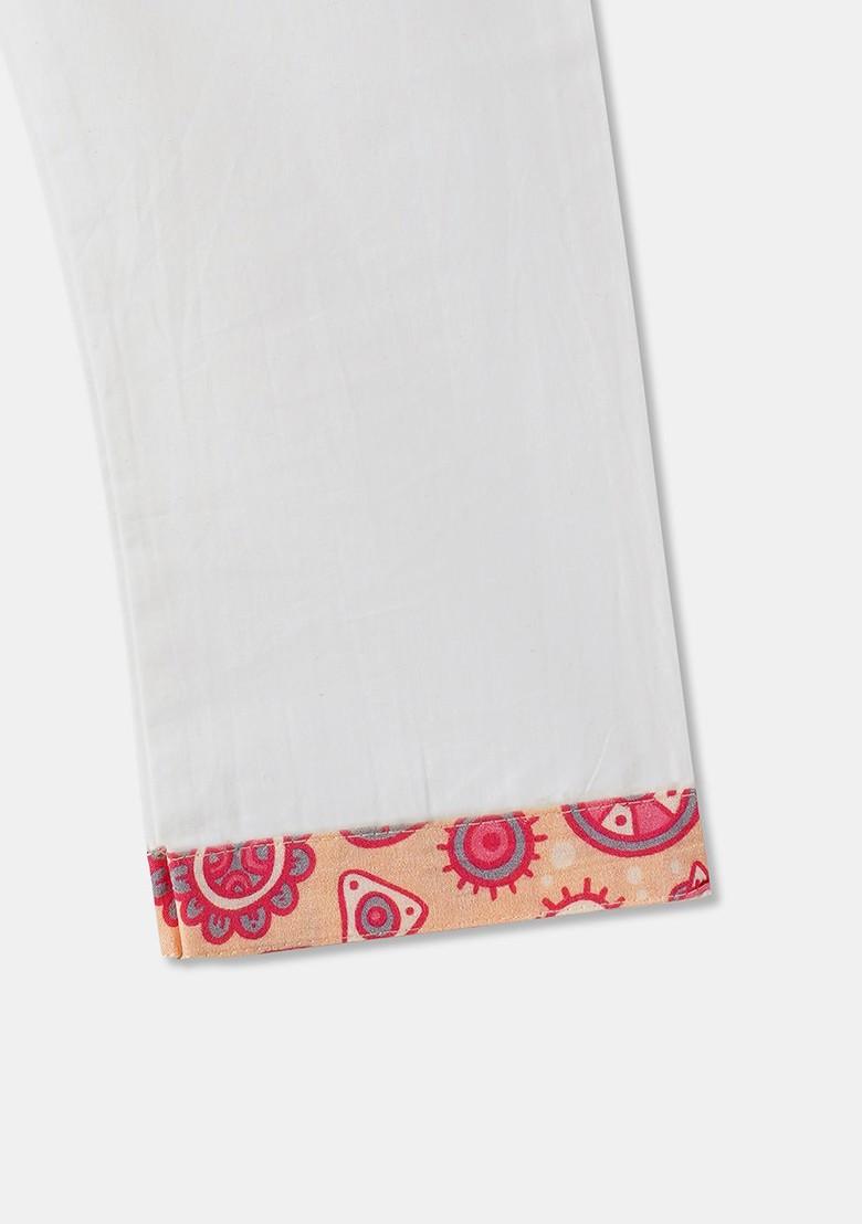 Pink Printed Cotton Kurta Set For Boys - Indya