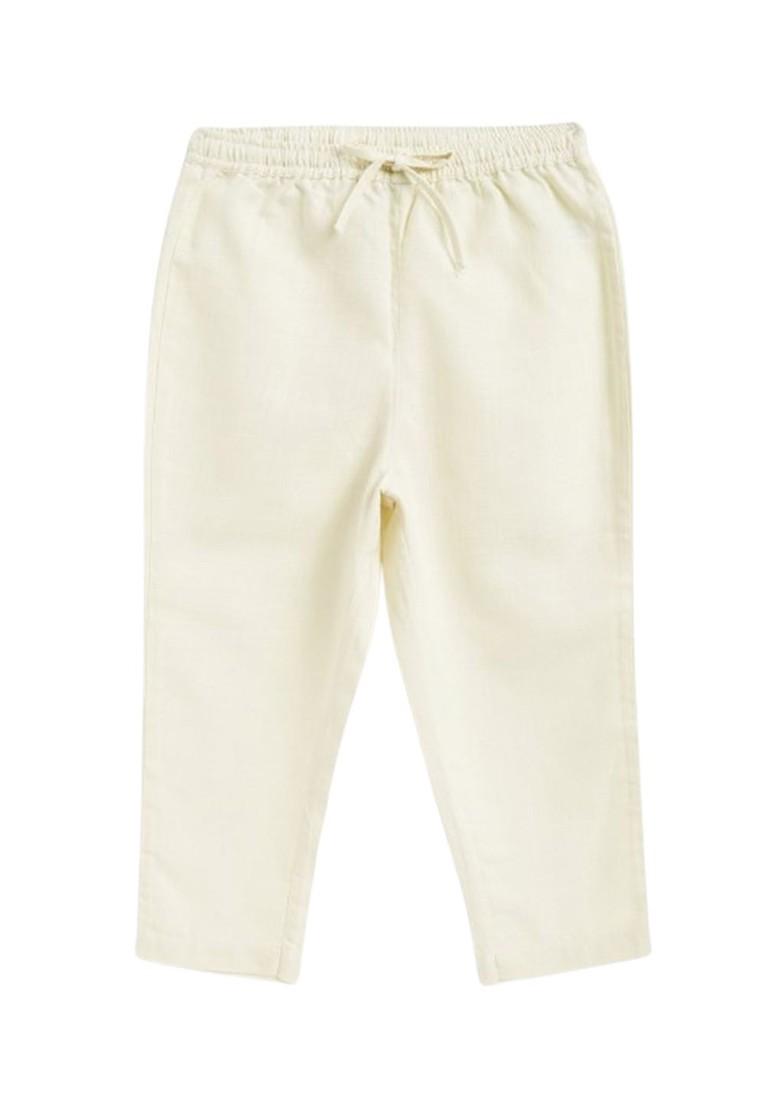 Green Embroidered Cotton Kurta Set For Boys - Indya