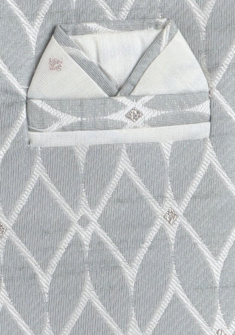 Green Printed Silk Kurta Set For Boys - Indya