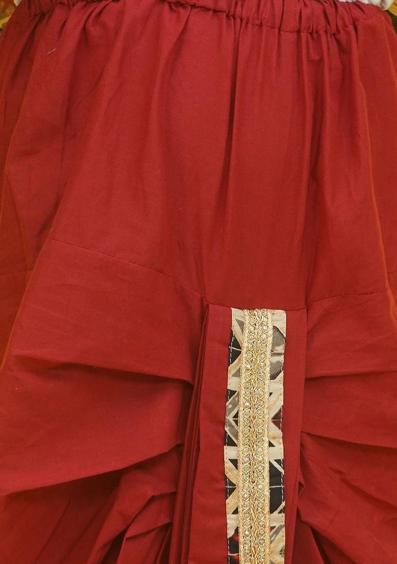 Beige Printed Cotton Kurta Dhoti Set For Boys - Indya