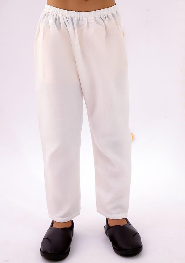 Red Printed Cotton Kurta Set For Boys - Indya