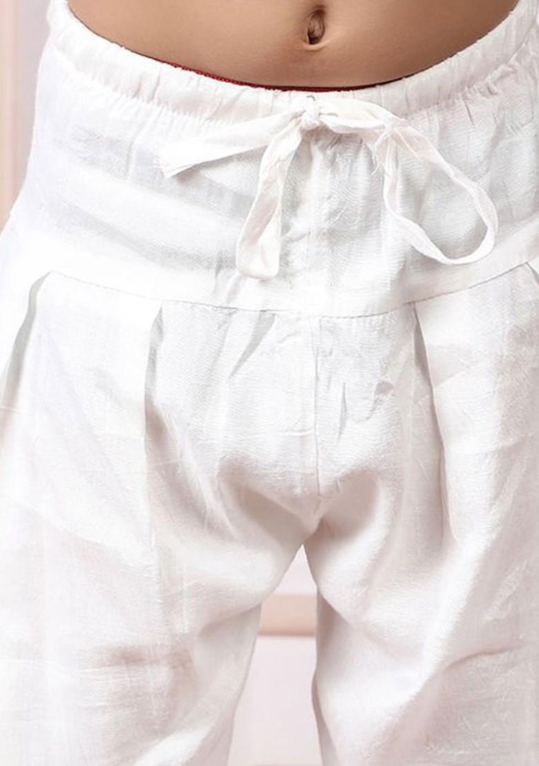 Blue Embroidered Cotton Kurta Set For Boys - Indya