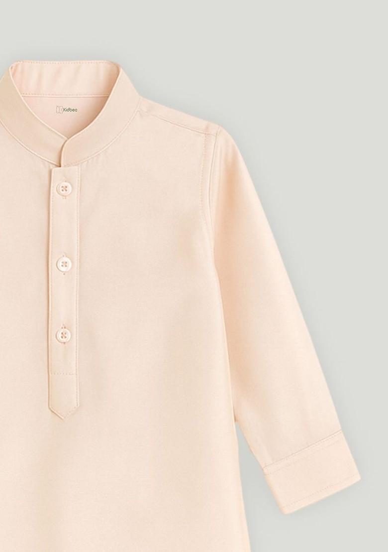 Pink Woven Design Blended Nehru Jacket Set For Boys - Indya