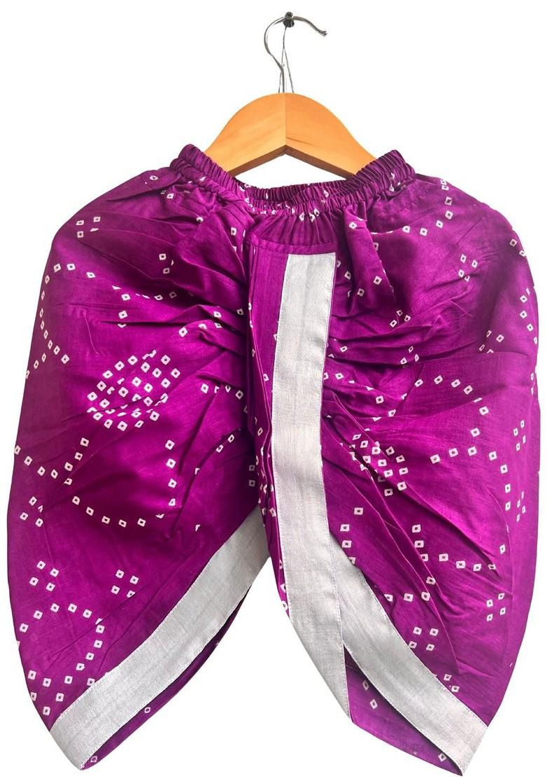 Red Printed Blended Kurta Dhoti Set For Boys - Indya