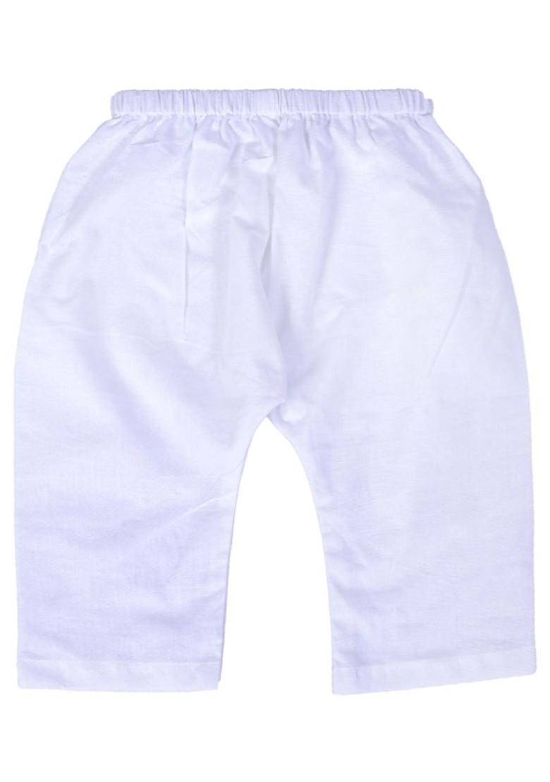 Red Printed Blended Kurta Set For Boys - Indya