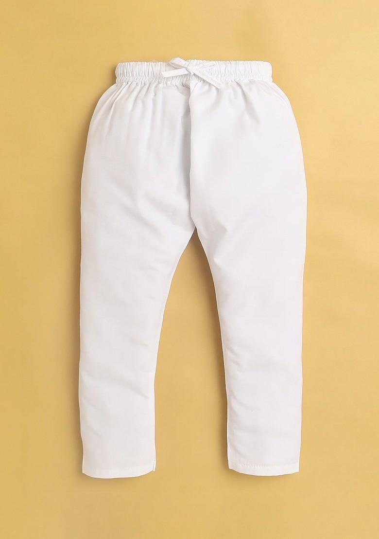 Green Checked Blended Kurta Set For Boys - Indya