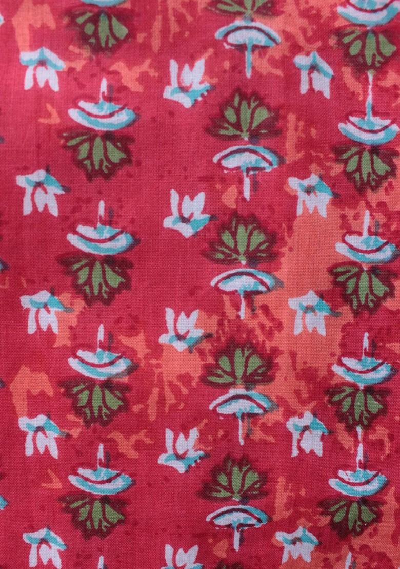Pink Printed Cotton Kurta Set For Boys - Indya
