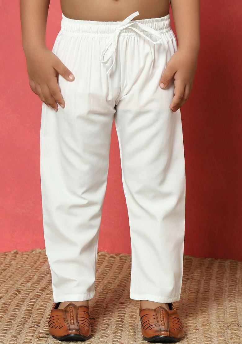 Pink Embroidered Cotton Kurta Set For Boys - Indya