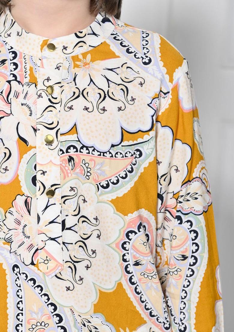 Yellow Printed Cotton Kurta Set For Boys - Indya