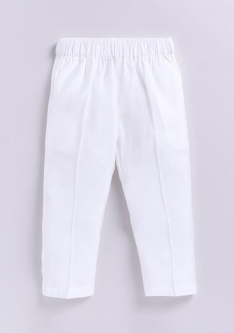 Pink Embroidered Silk Kurta Set For Boys - Indya