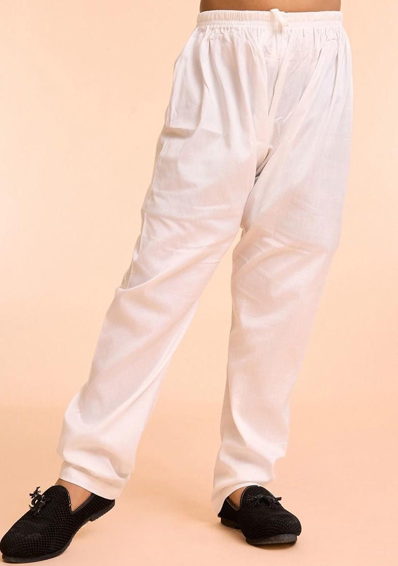 Purple Embroidered Blended Kurta Set For Boys - Indya