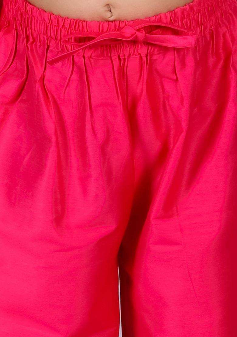 Pink Embroidered Polyester Kurta Set For Boys - Indya