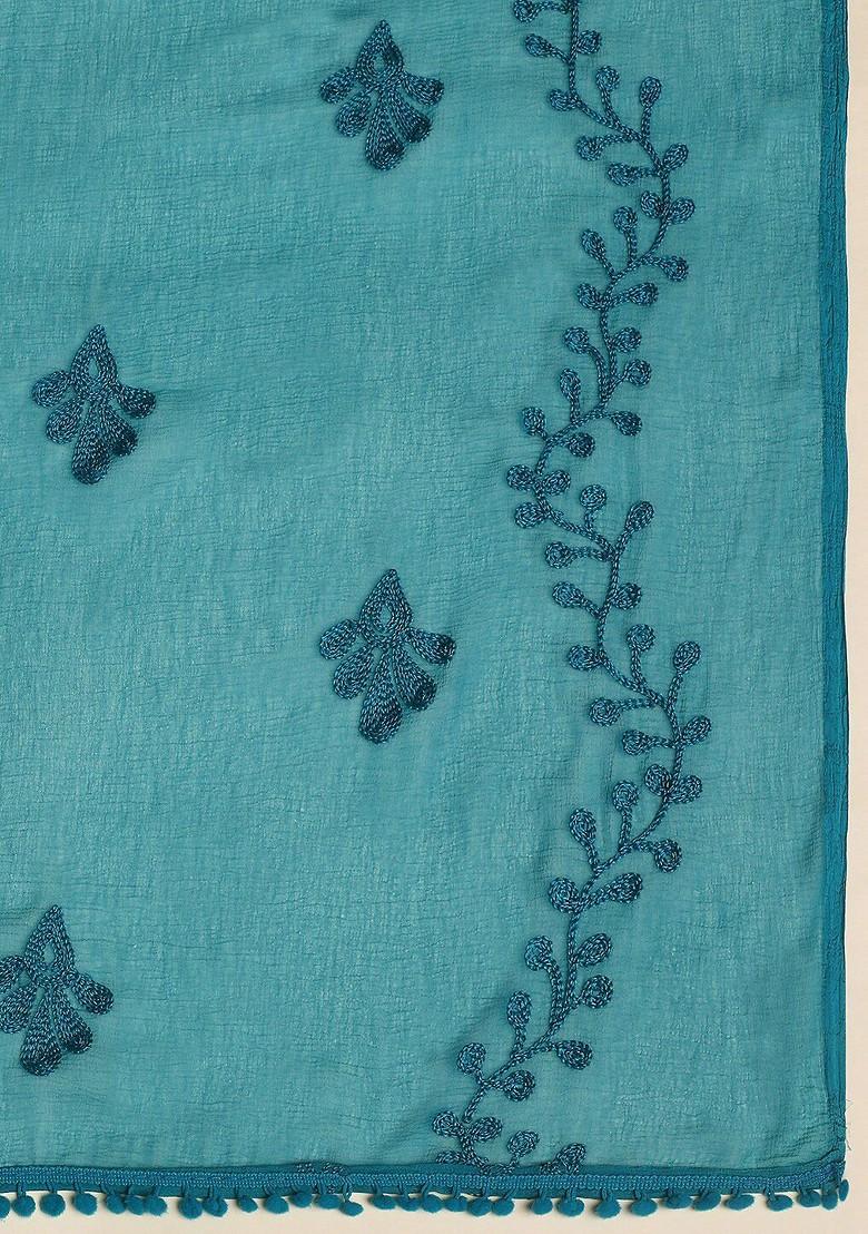 Embroidered Chiffon Dupatta