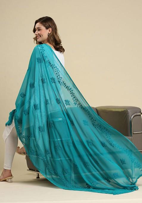 Embroidered Chiffon Dupatta