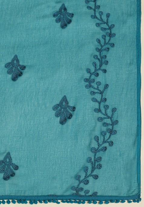 Embroidered Chiffon Dupatta