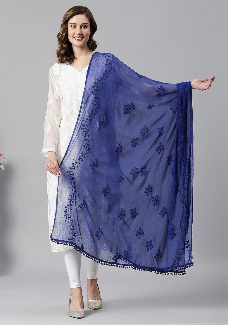 Embroidered Chiffon Dupatta