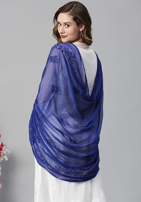 Embroidered Chiffon Dupatta