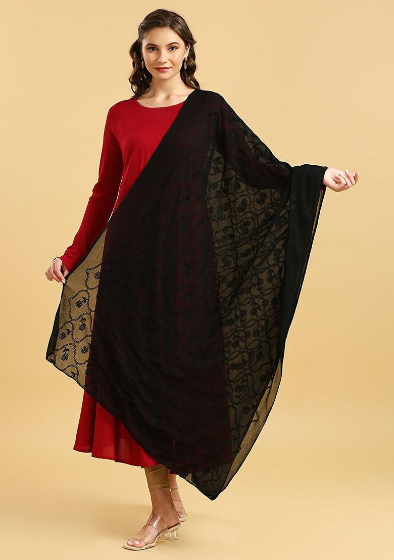 Floral Embroidered Dupatta