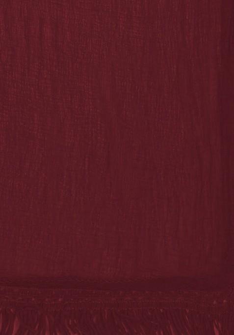 Maroon Solid Dupatta