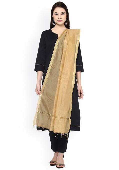 Beige Silk Dupatta
