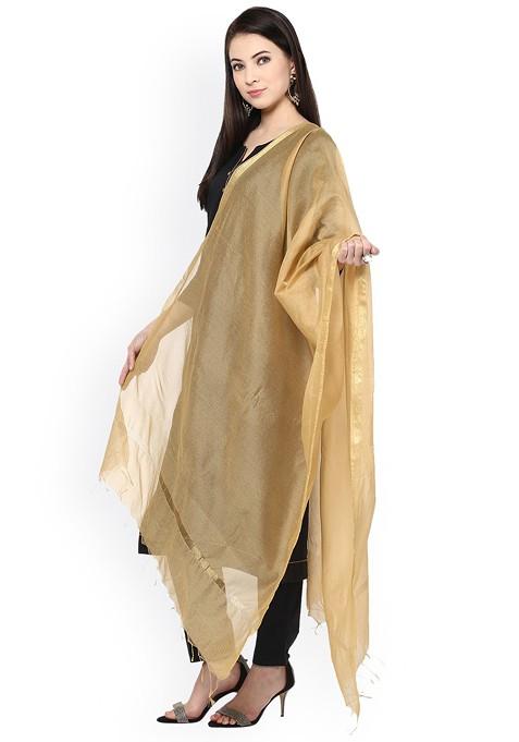 Beige Silk Dupatta
