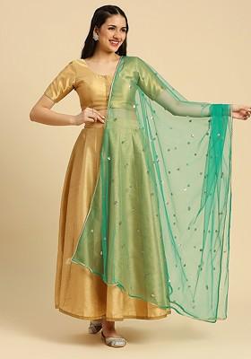 Embellished Sequinned Net Dupatta