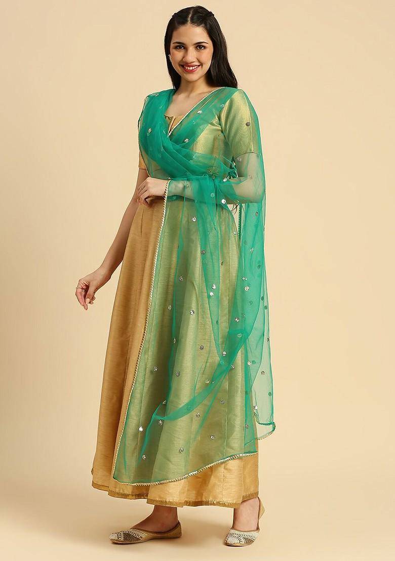 Embellished Sequinned Net Dupatta