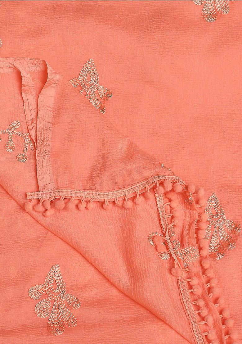 Embroidered Dupatta With Thread Work