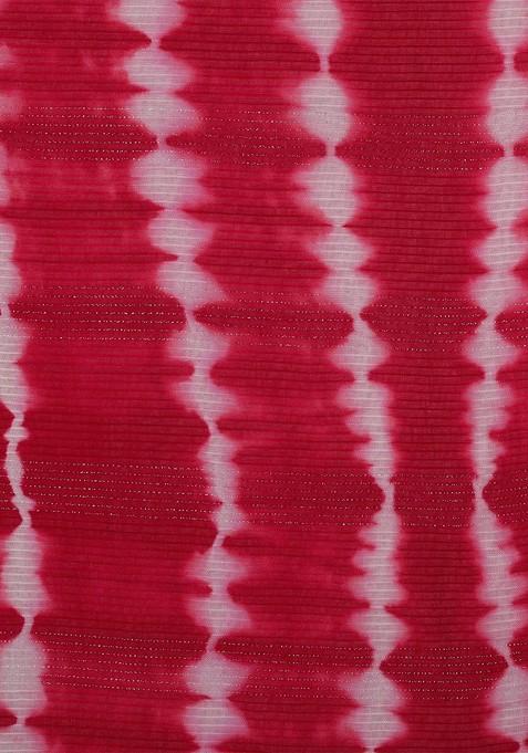 Dyed Women Woven Design Stole With Tasselled Border