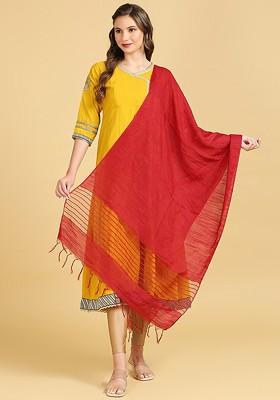 Cotton Silk Sequinned Dupatta