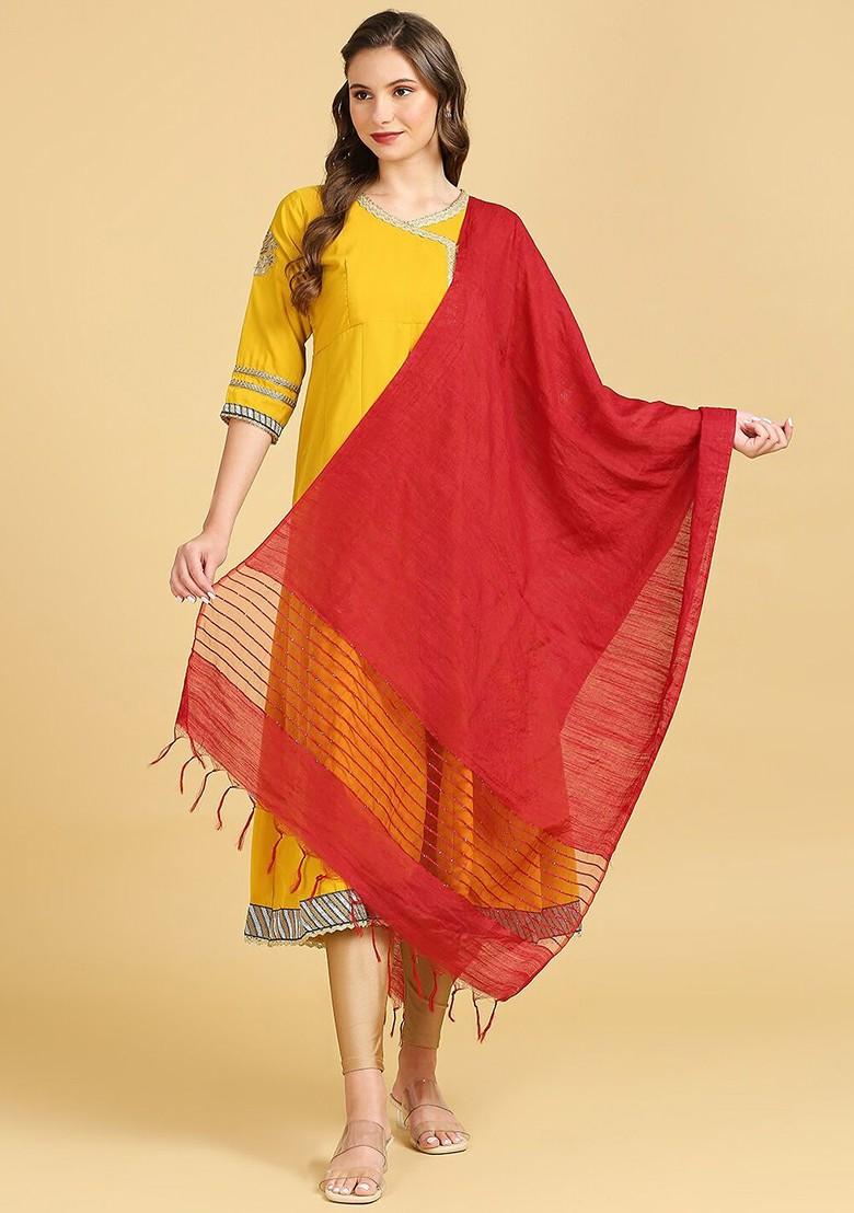 Cotton Silk Sequinned Dupatta