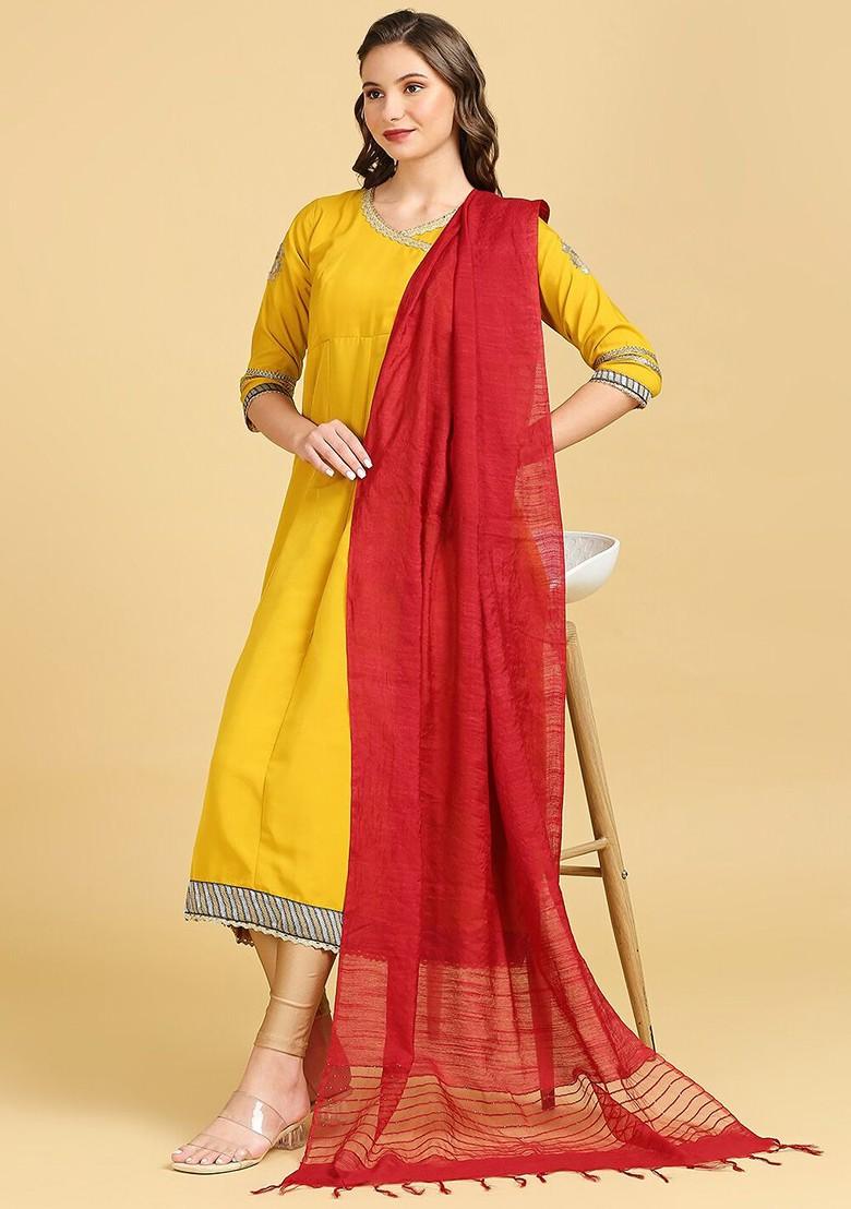 Cotton Silk Sequinned Dupatta