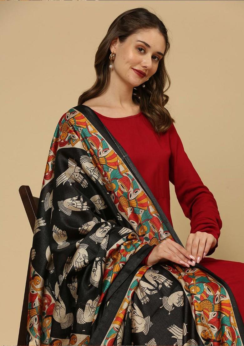Ethnic Motifs Printed Art Silk Dupatta