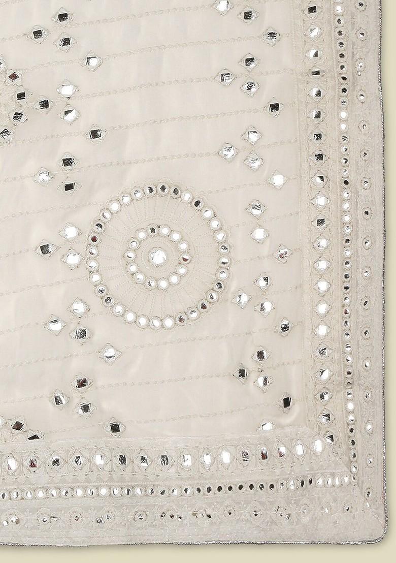 Women Embroidered Dupatta With Mirror Work