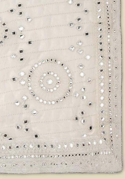 Women Embroidered Dupatta With Mirror Work