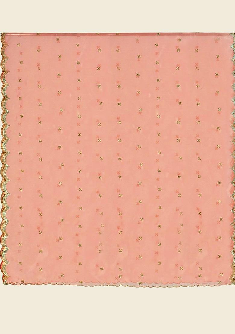 Floral Embroidered Sequinned Dupatta