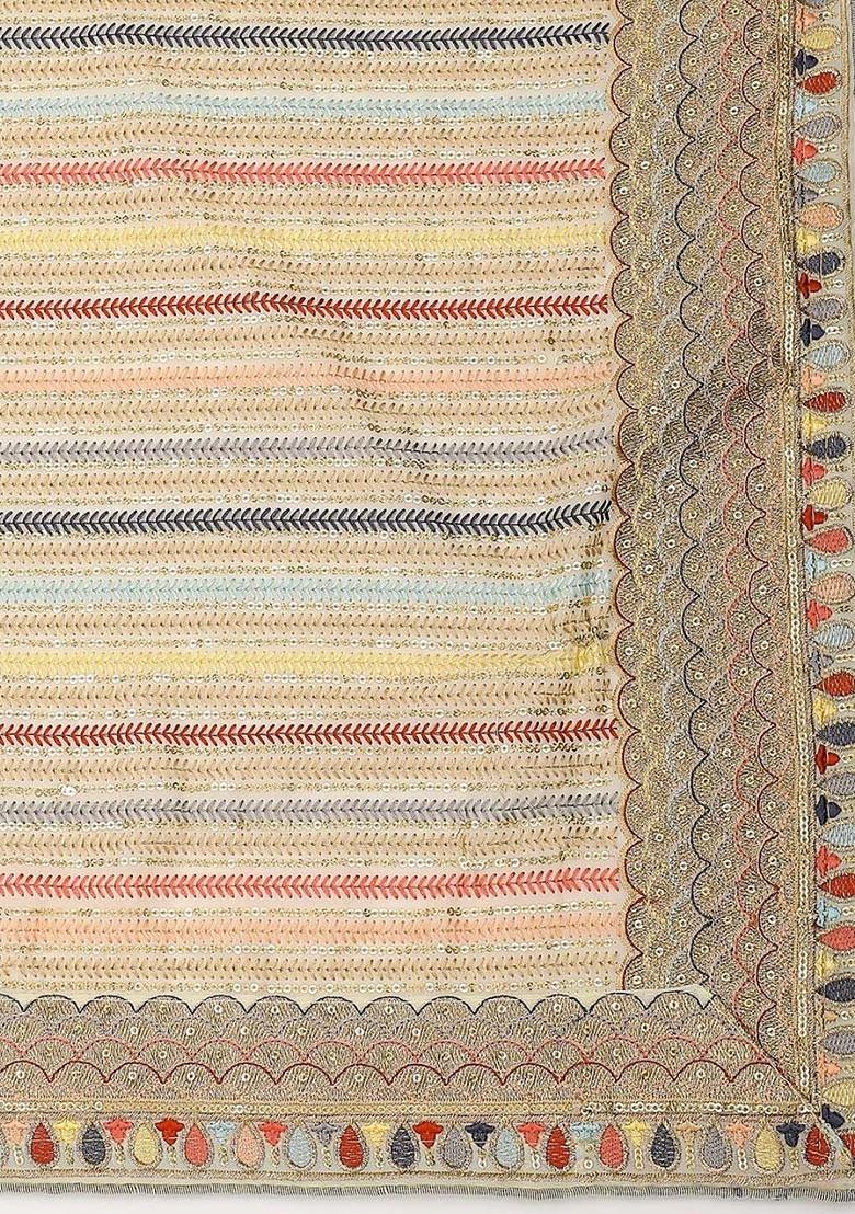 Embroidered Dupatta With Sequinned