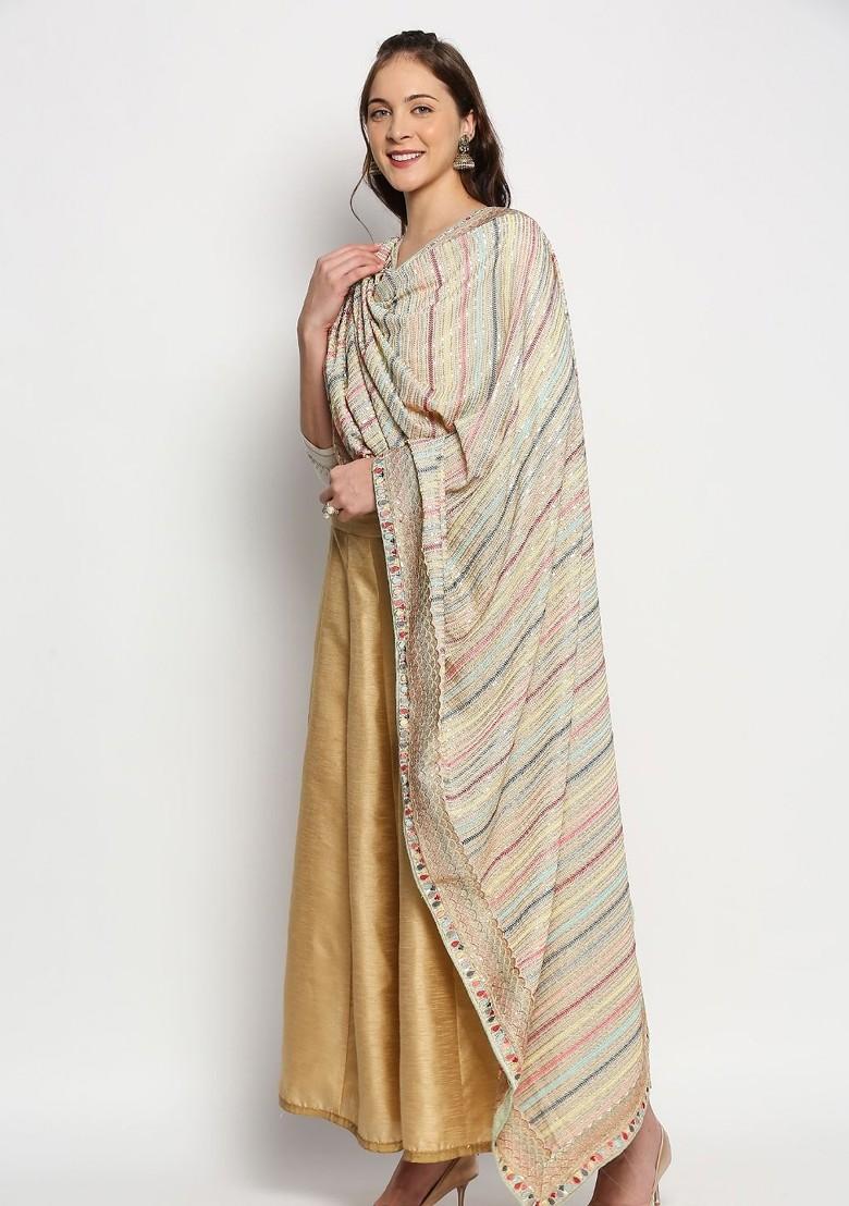 Embroidered Dupatta With Sequinned