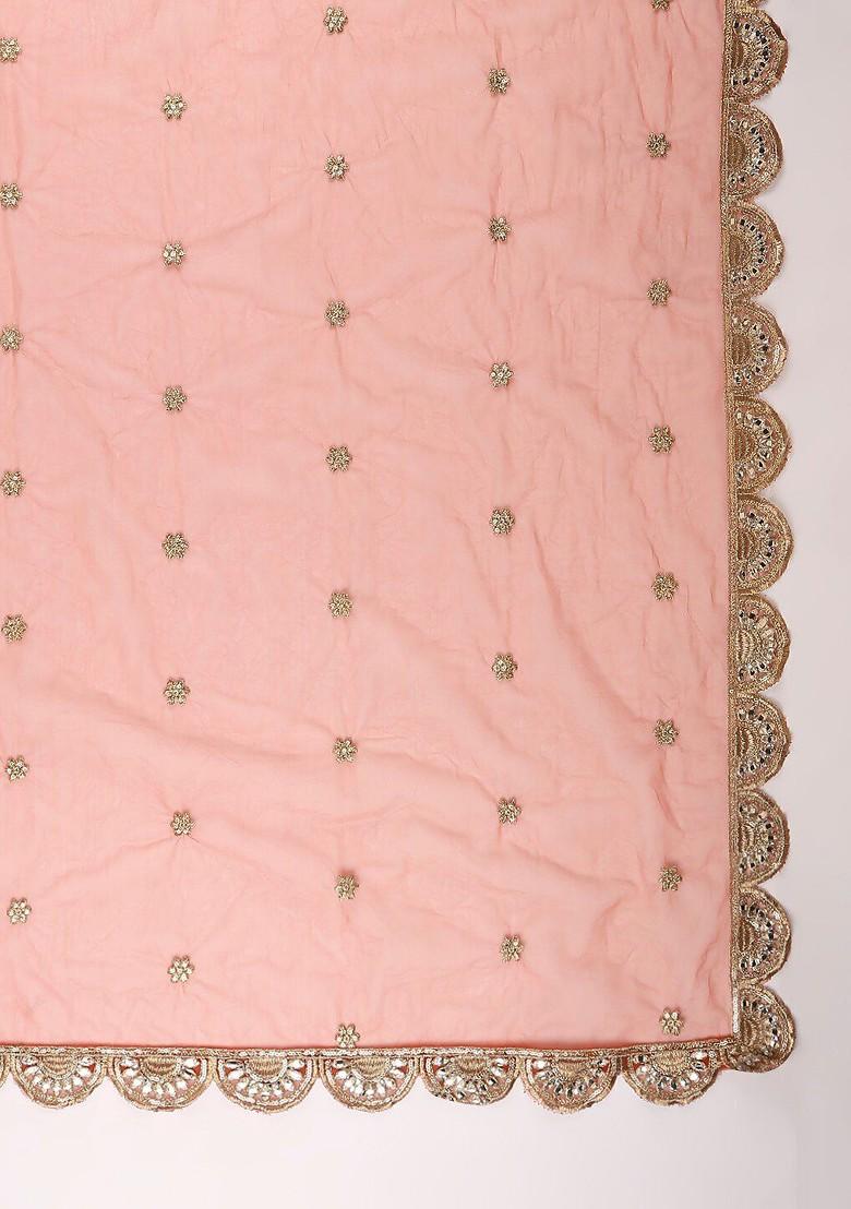 Ethnic Motifs Embroidered Dupatta With Zari