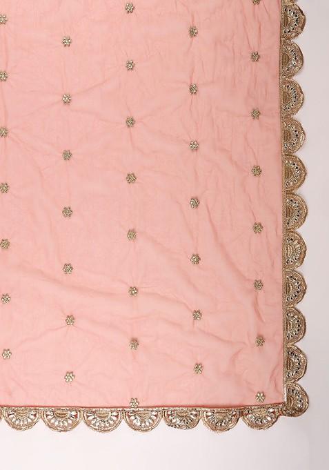 Ethnic Motifs Embroidered Dupatta With Zari
