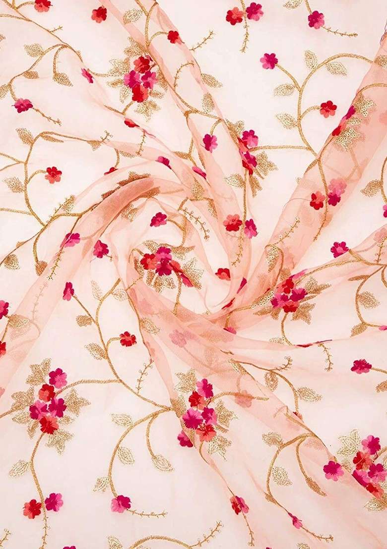 Embroidered Organza Dupatta With Sequinned - Indya