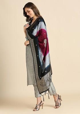 Ethnic Motifs Woven Design Banarasi Silk Dupatta