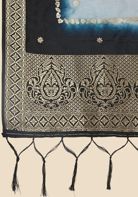 Ethnic Motifs Woven Design Banarasi Silk Dupatta