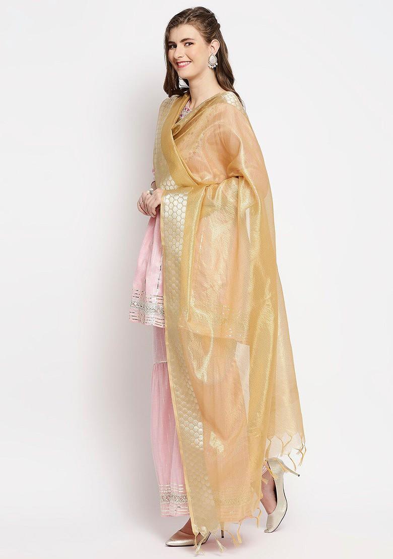 Zari Tasselled Silk Dupatta
