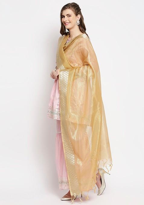Zari Tasselled Silk Dupatta