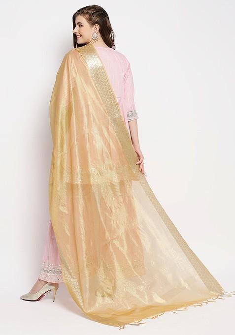 Zari Tasselled Silk Dupatta