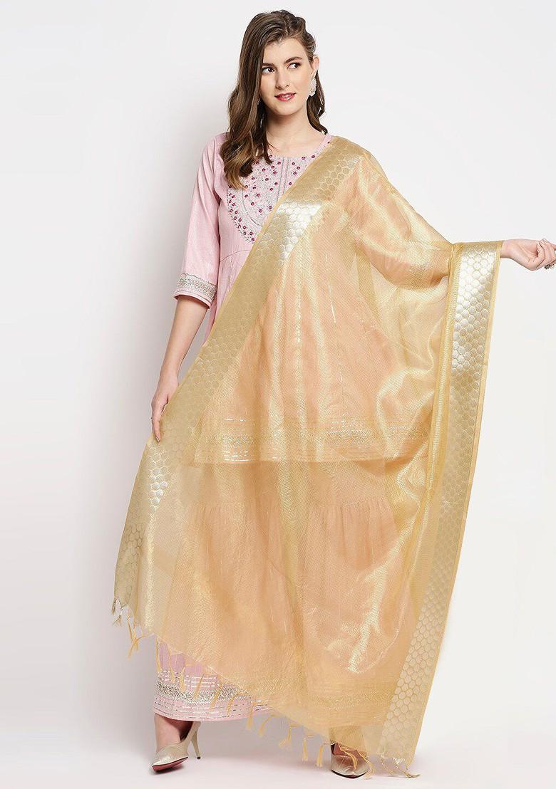 Gold Silk Banarasi Dupatta